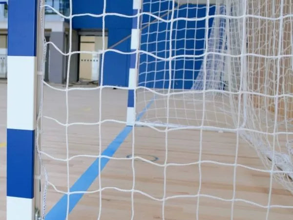 Handball net square mesh 100mm, white, PP-4mm