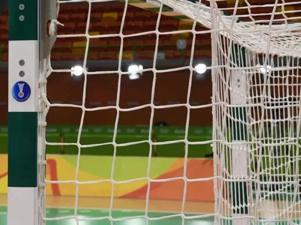 Handball net square mesh 100mm, white, PP-5mm