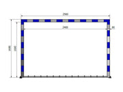 Mini handball goal Freestanding 90/110-80x80 Profile - Nordic Sport