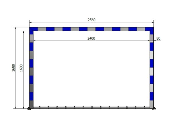 Mini handball goal Freestanding 90/110-80x80 Profile - Nordic Sport