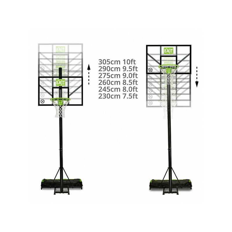 EXIT Comet Portable Basketball Stand – Mobile and Height-Adjustable