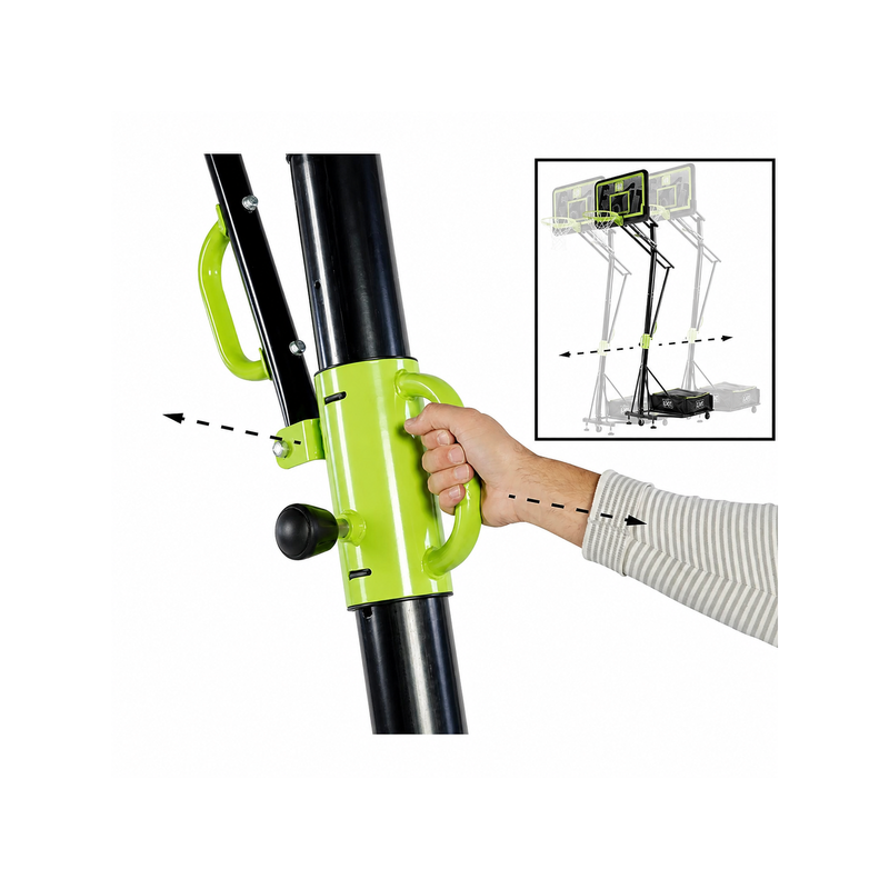 EXIT Galaxy Portable Basketball Stand – Mobile and Height-Adjustable