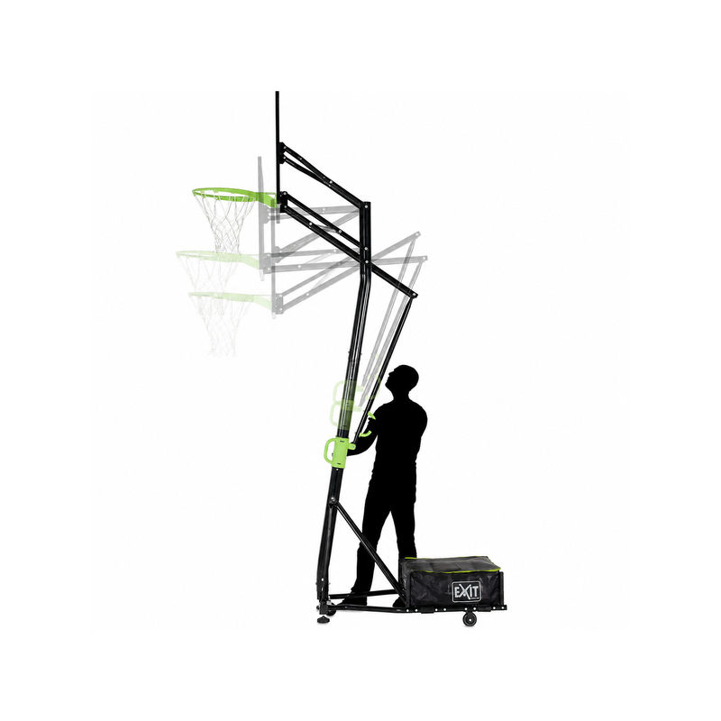 EXIT Galaxy Portable Basketball Stand – Mobile and Height-Adjustable