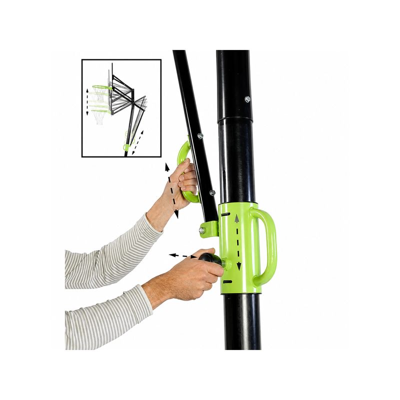 EXIT Galaxy Portable Basketball Stand – Mobile and Height-Adjustable