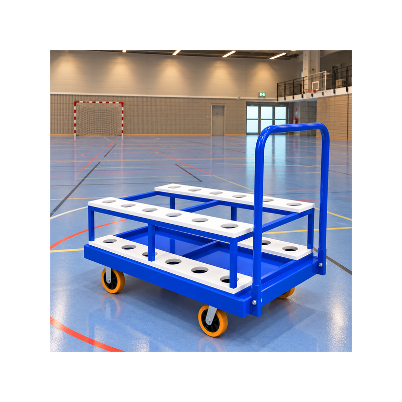 Vagn för Badmintonstolpar – Förvaring och Transport