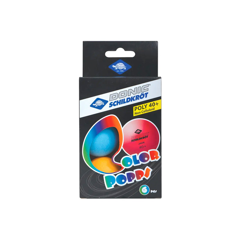 Table tennis balls in different colors