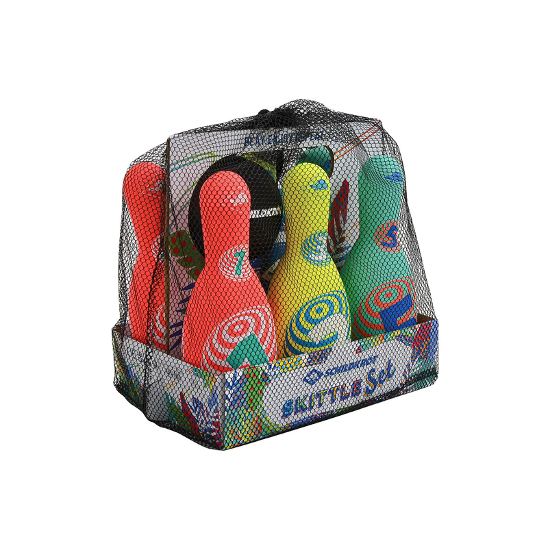 Neoprene Bowling Set – 6 Pins and Ball with Storage Bag