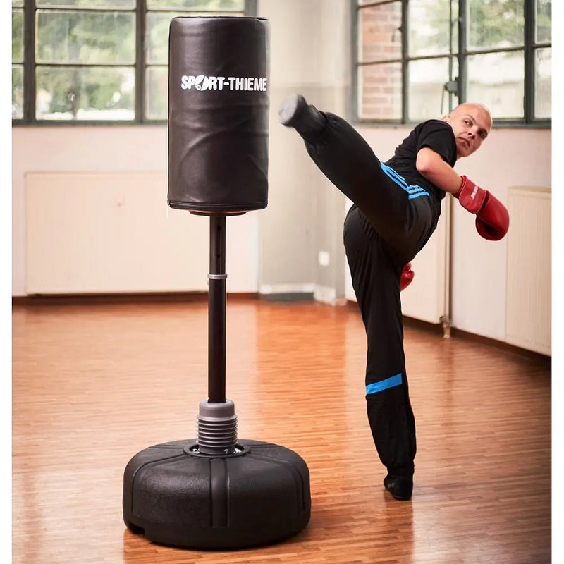 Standing punching bag adjustable height