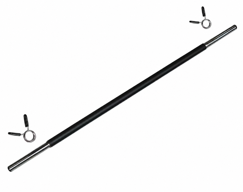 Rubber coated grip barbell bar 140cm