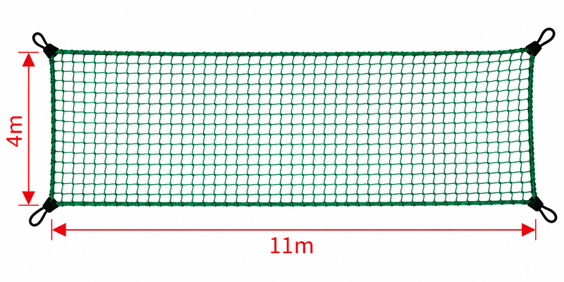 Handball Safety Net 4 × 11 m – Complete Set with Wall Brackets and Floor Anchors - Nordic Sport