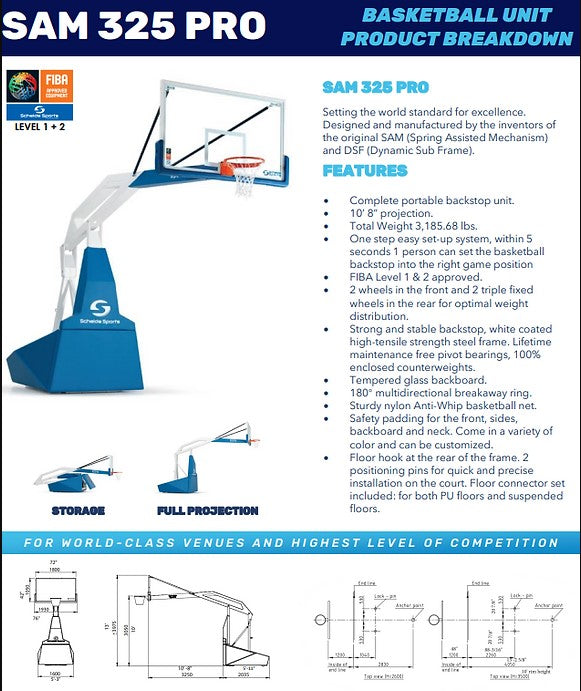 Basketmål-Schelde Super SAM 325 PRO 1612200 drive-on basket