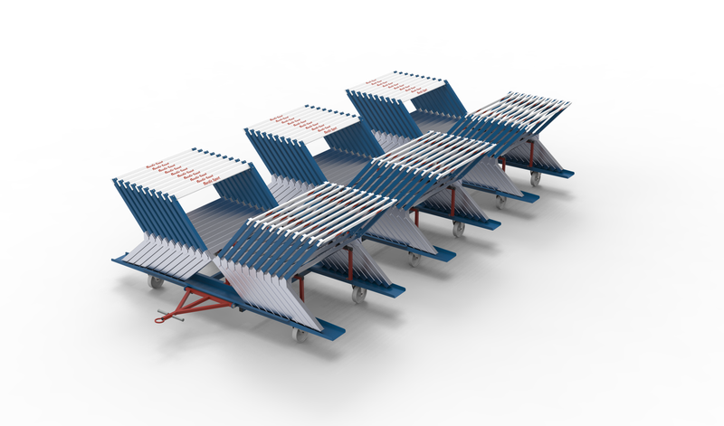 Hurdle Cart Sideloaded 20 Hurdles - Track equipment Nordic Sport